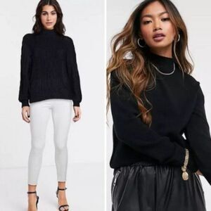 NWT ASOS Vila High Neck Cable Knit Sweater | L